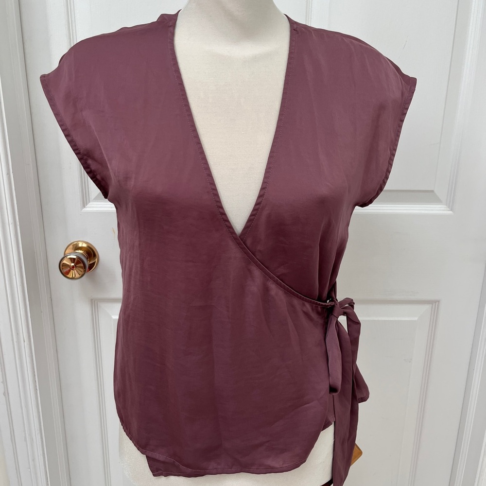 NWOT Twik Plum Wrap Blouse